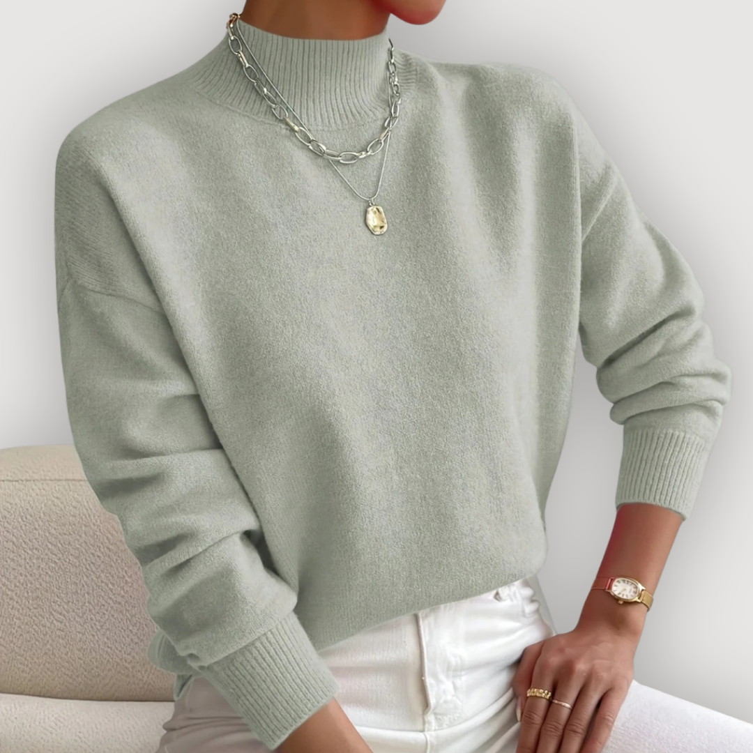 Elara™ | Classic Mock Neck Sweater