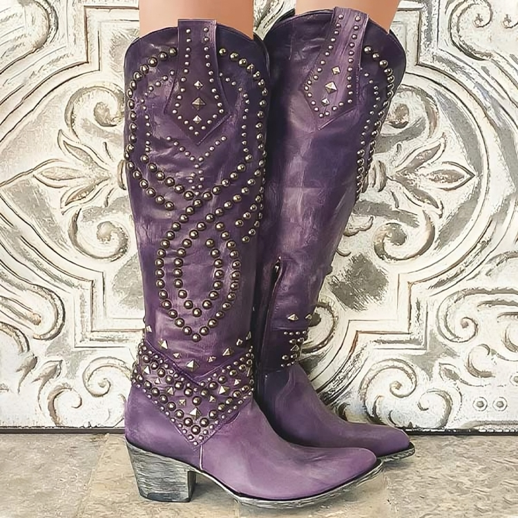 Mary™ | Western Knee-High Boots