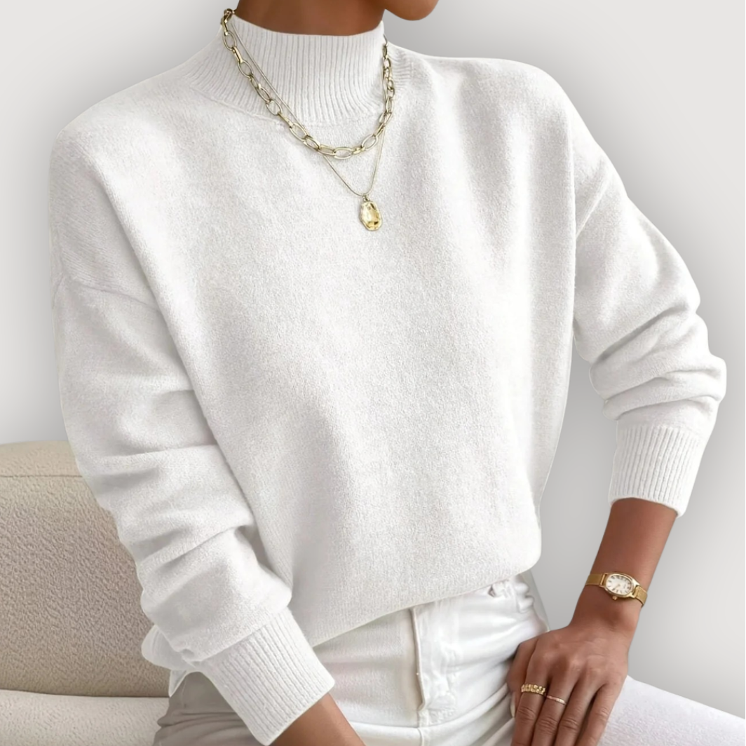 Elara™ | Classic Mock Neck Sweater