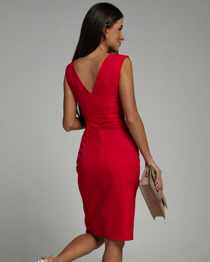 Isa™ | Dress with V-Neck and Slit