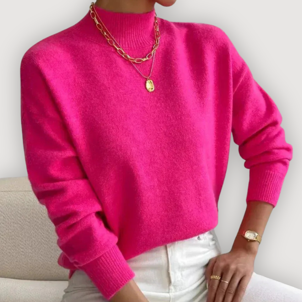 Elara™ | Classic Mock Neck Sweater