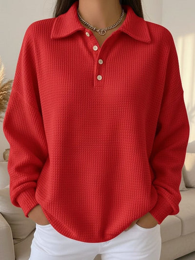 Ava™ | Soft Knit Polo Sweater