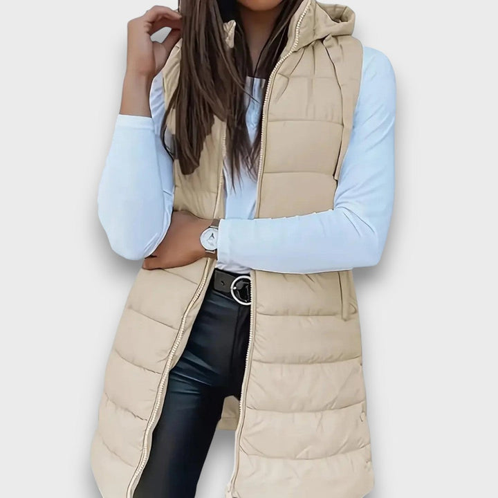 Kaira™ | Casual sleeveless hooded puffer vest