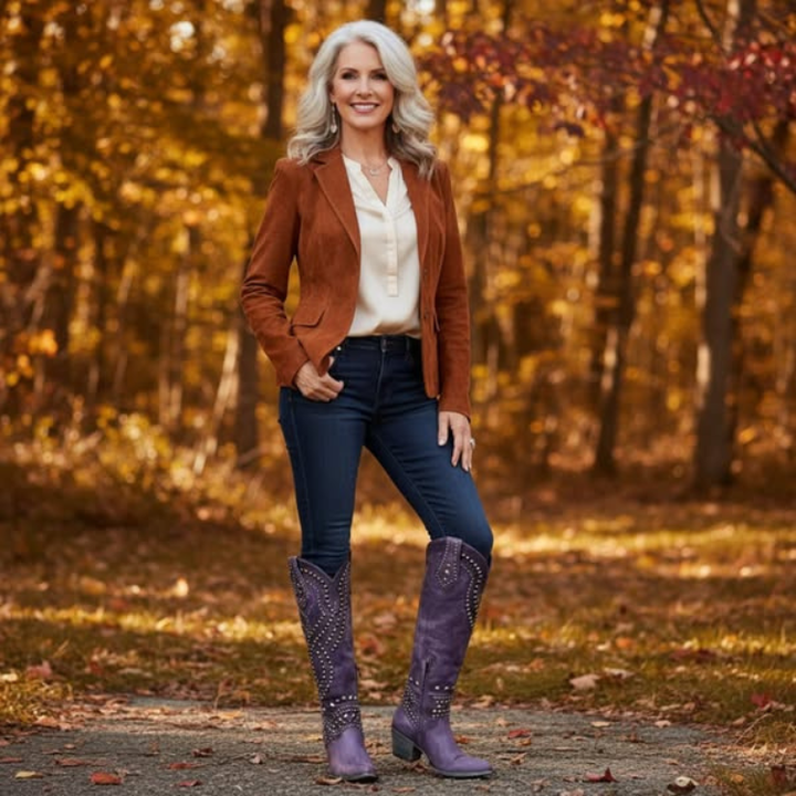 Mary™ | Western Knee-High Boots
