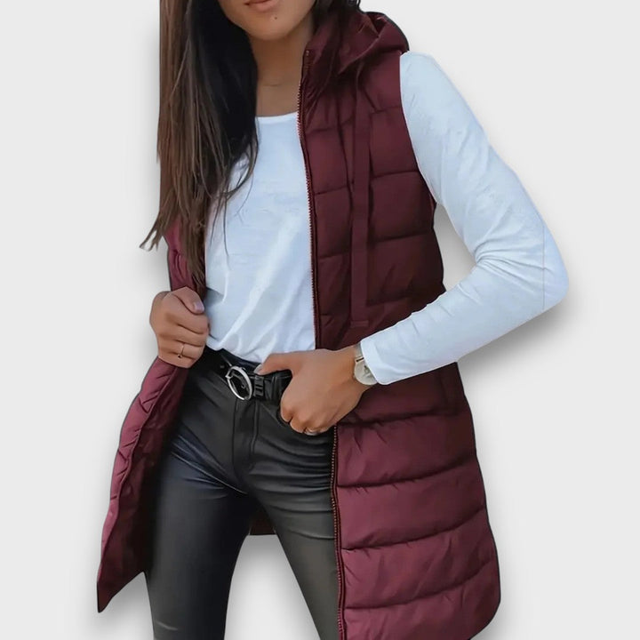 Kaira™ | Casual sleeveless hooded puffer vest