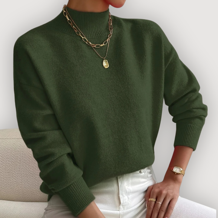 Elara™ | Classic Mock Neck Sweater