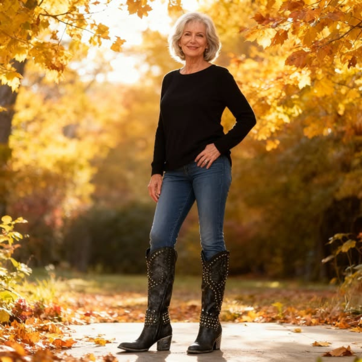 Mary™ | Western Knee-High Boots