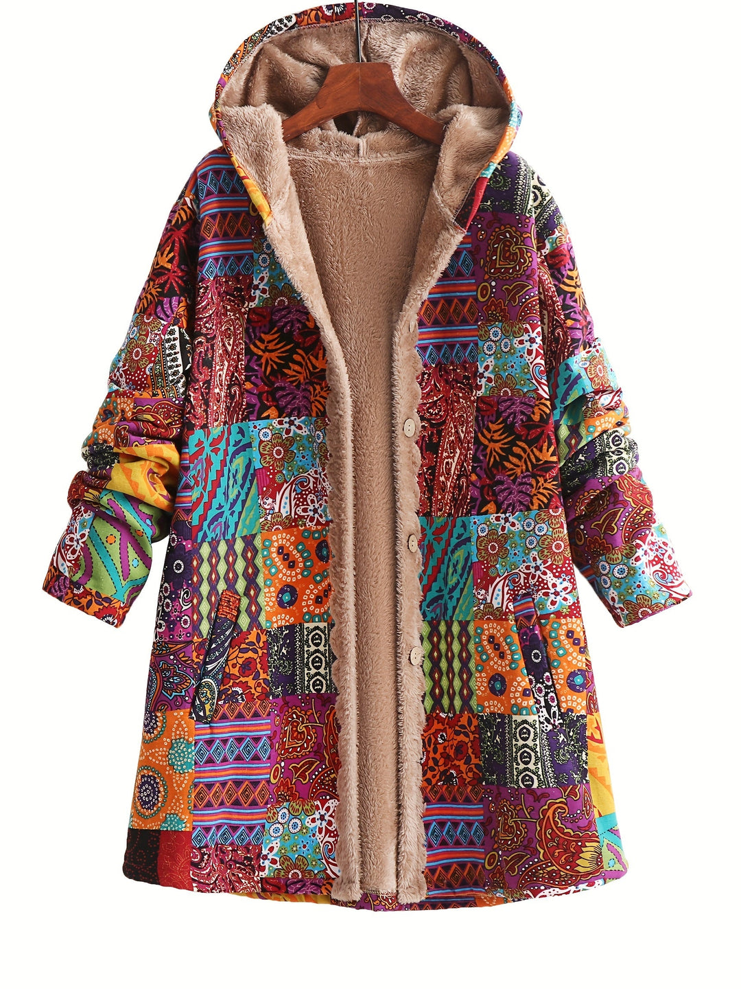 Maribel™ | Patchwork Coat Boho Hooded Winter Jacket