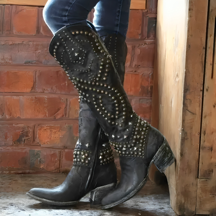 Mary™ | Western Knee-High Boots