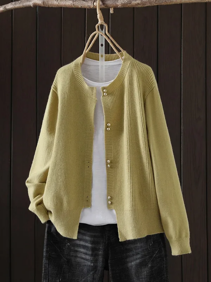Elara™ | Pearl-Button Cardigan